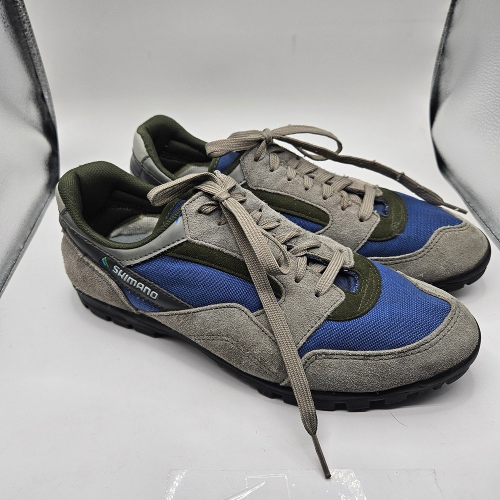 Shimano SH-M031 Vintage Mountain Bike Shoes Grey Blue SPD Cleats Mens 41